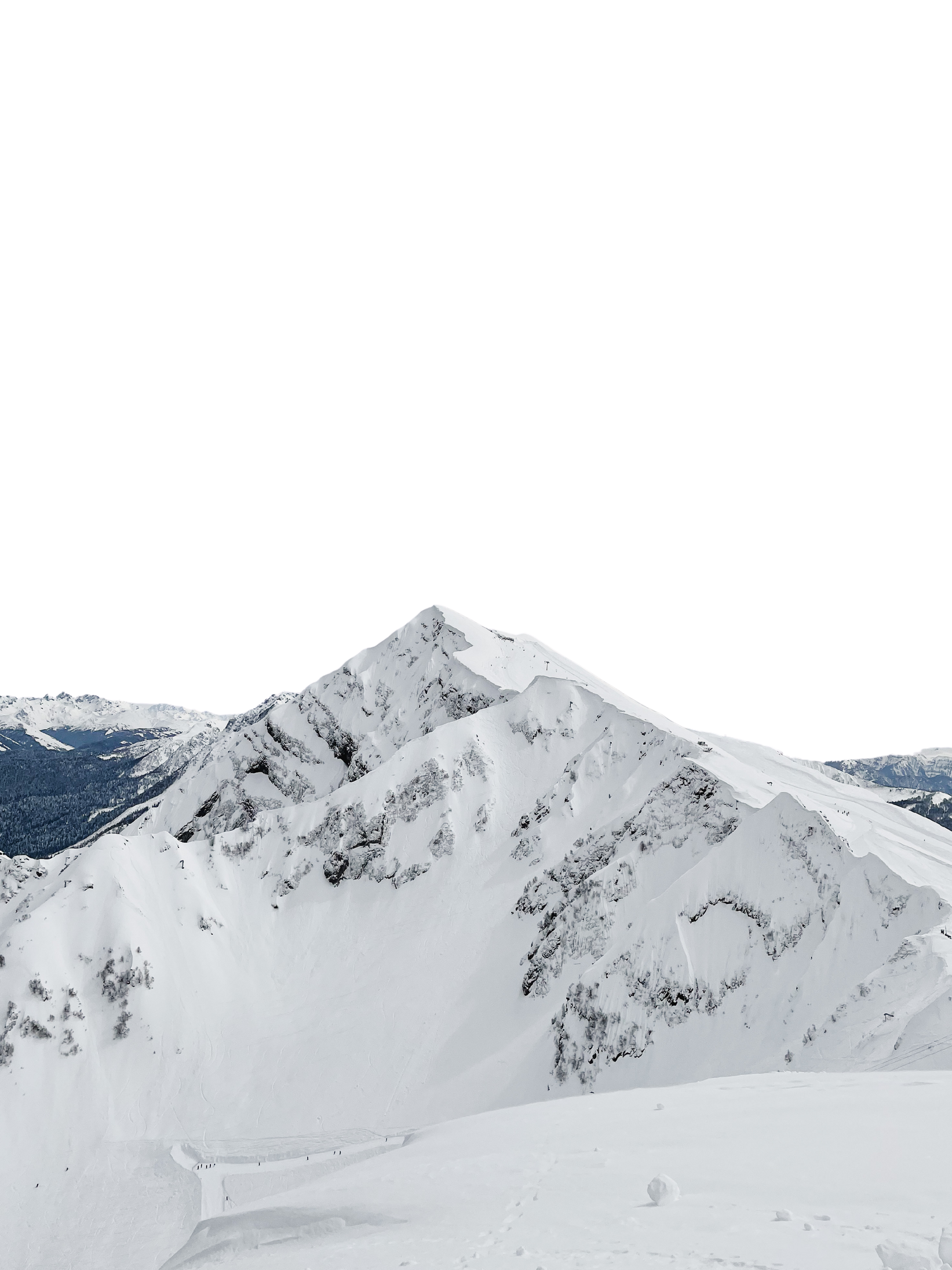 Snow Covered Mountain Under Cloudy Sky